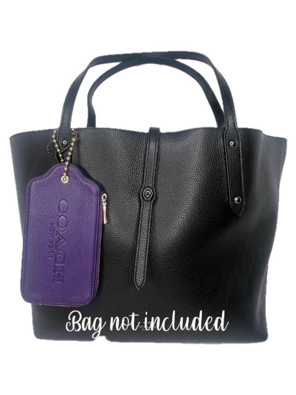 COACH HANGTAG WRISTLET MULTIFUNCTION CASE LEATHER F52390 PURPLE WALLET - Picture 13 of 13